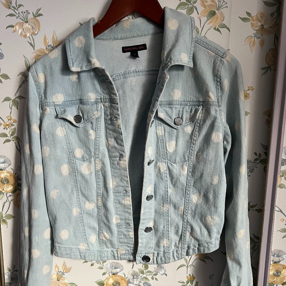 Material Girl Polka Dot Crop Jacket Size M